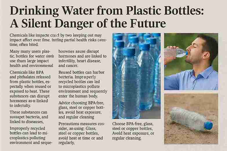 প্লাস্টিক বোতলের জল পান